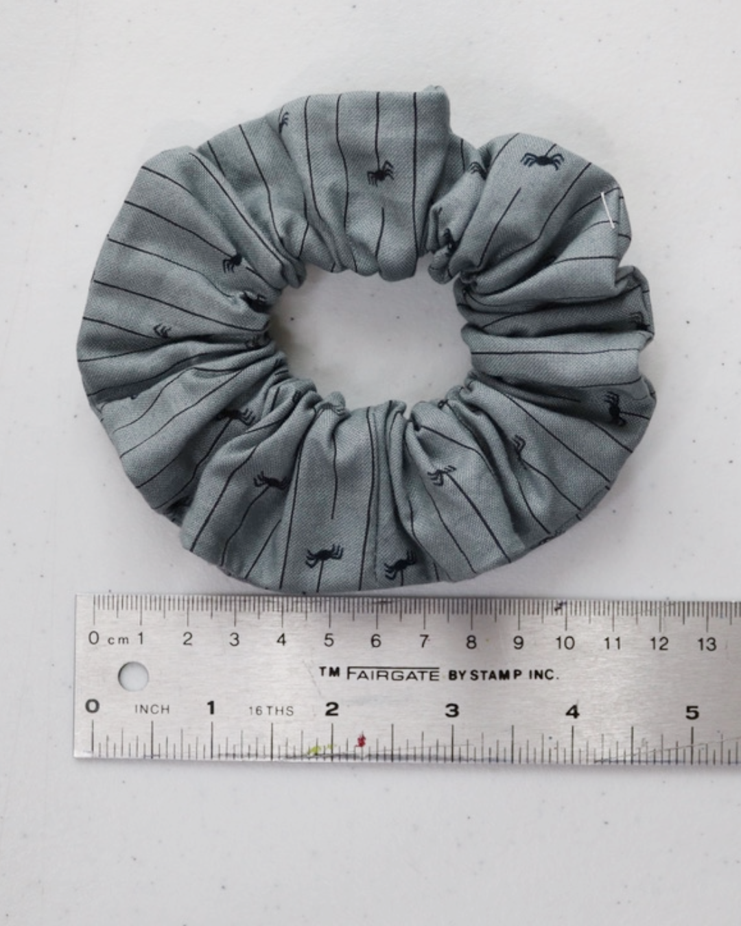 Grey Spider Spooky Scrunchie