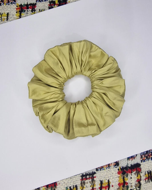 Upcycled Hair Scrunchie: Gold