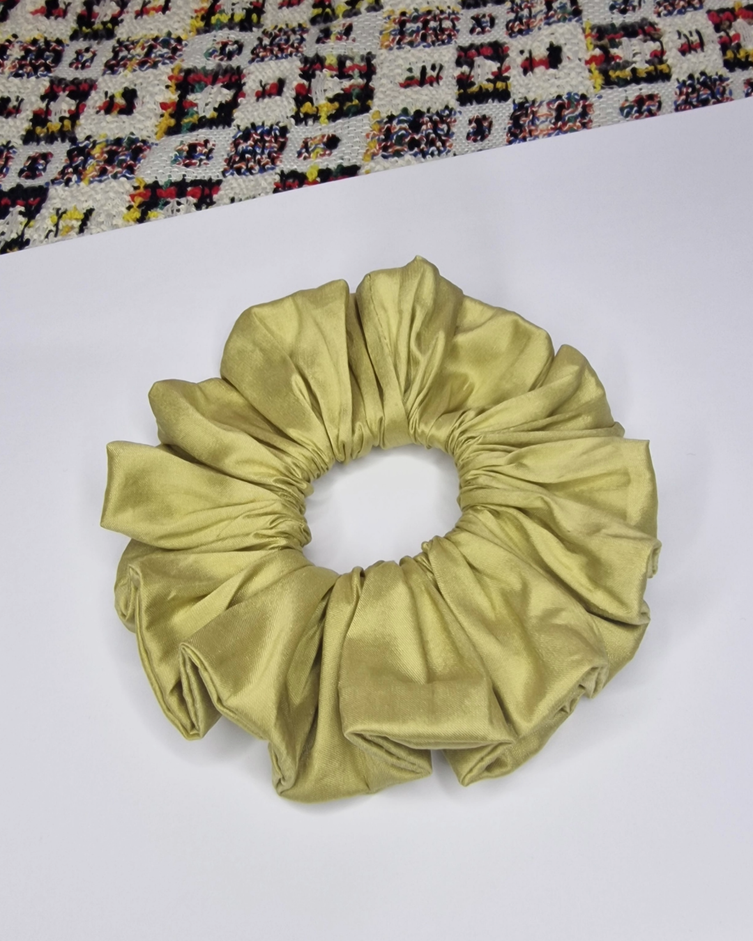 Upcycled Hair Scrunchie: Gold