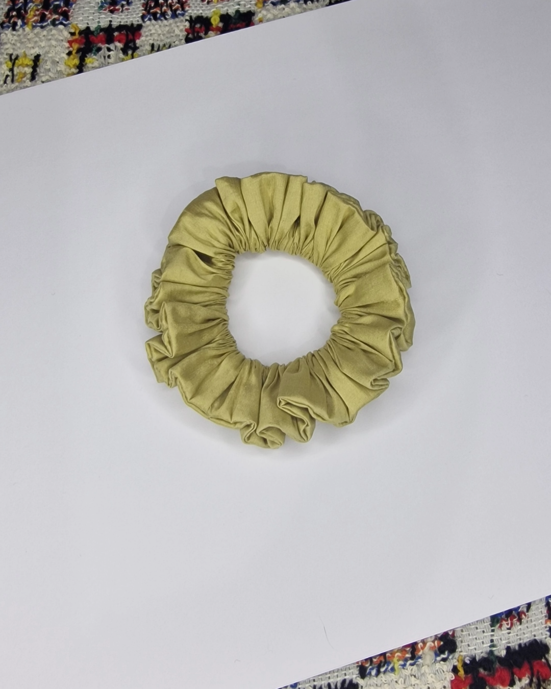 Upcycled Hair Scrunchie: Gold