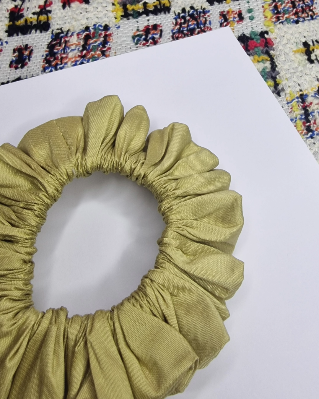 Upcycled Hair Scrunchie: Gold