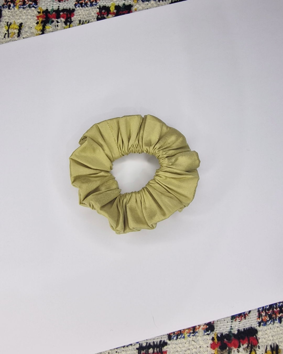 Upcycled Hair Scrunchie: Gold