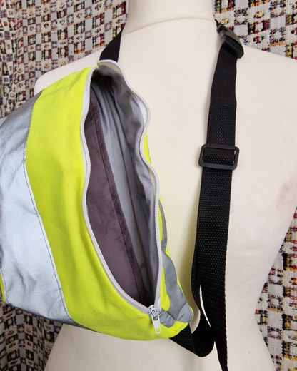Hi Vis Upcycled Bum Bag Grey Lining Bombus Remade