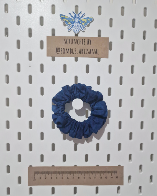 Hair Scrunchie: Naturally Dyed Blue (Skinny)