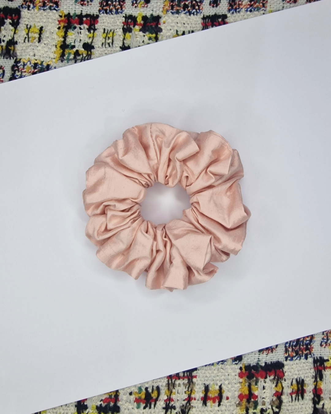 Upcycled Hair Scrunchie: Dusty Pink