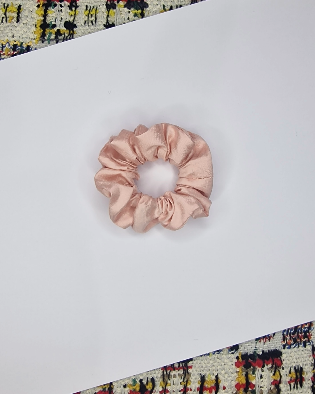Upcycled Hair Scrunchie: Dusty Pink