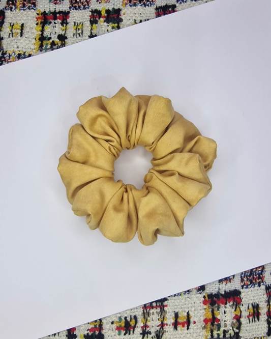 Upcycled Hair Scrunchie: Soft Orange