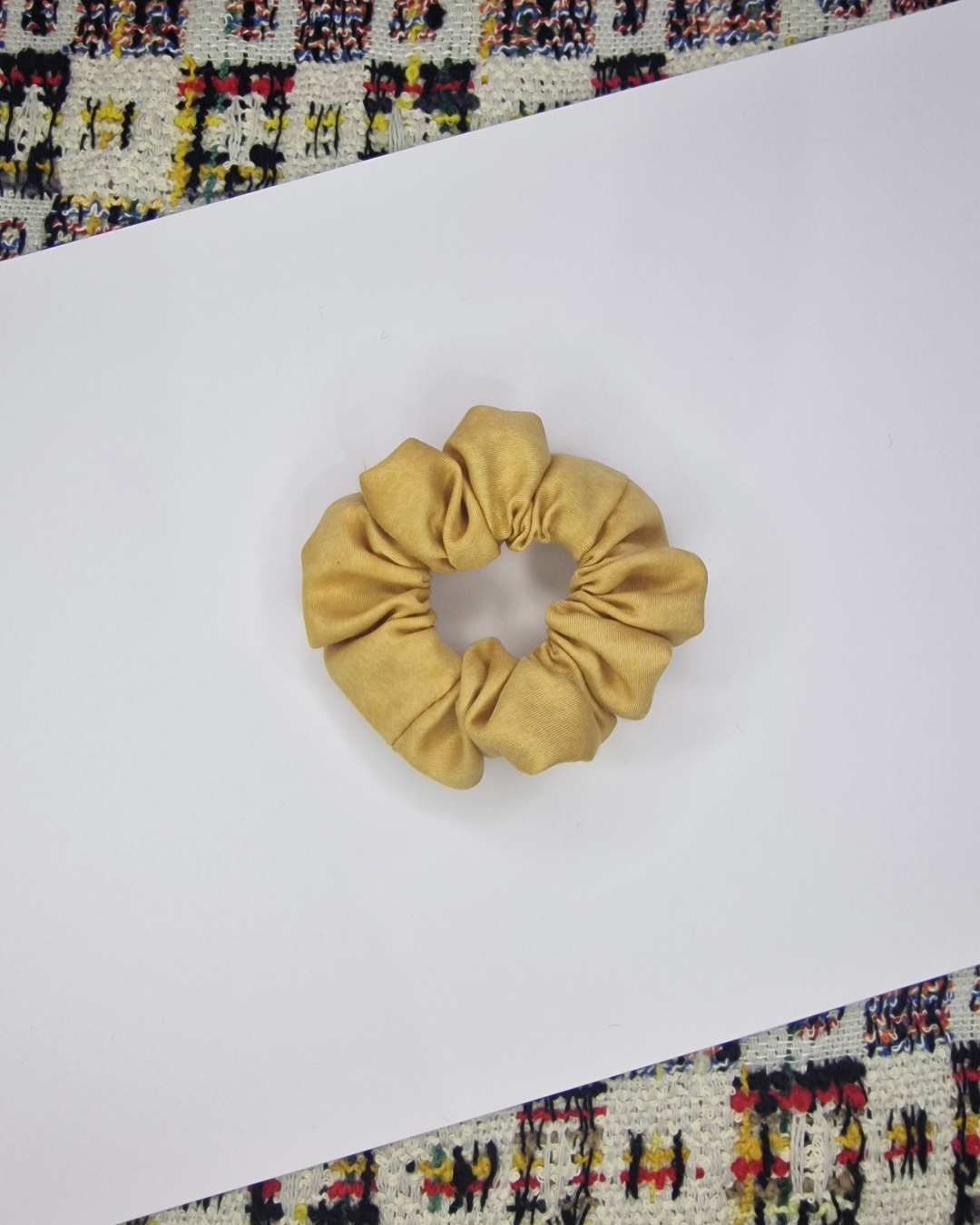 Upcycled Hair Scrunchie: Soft Orange